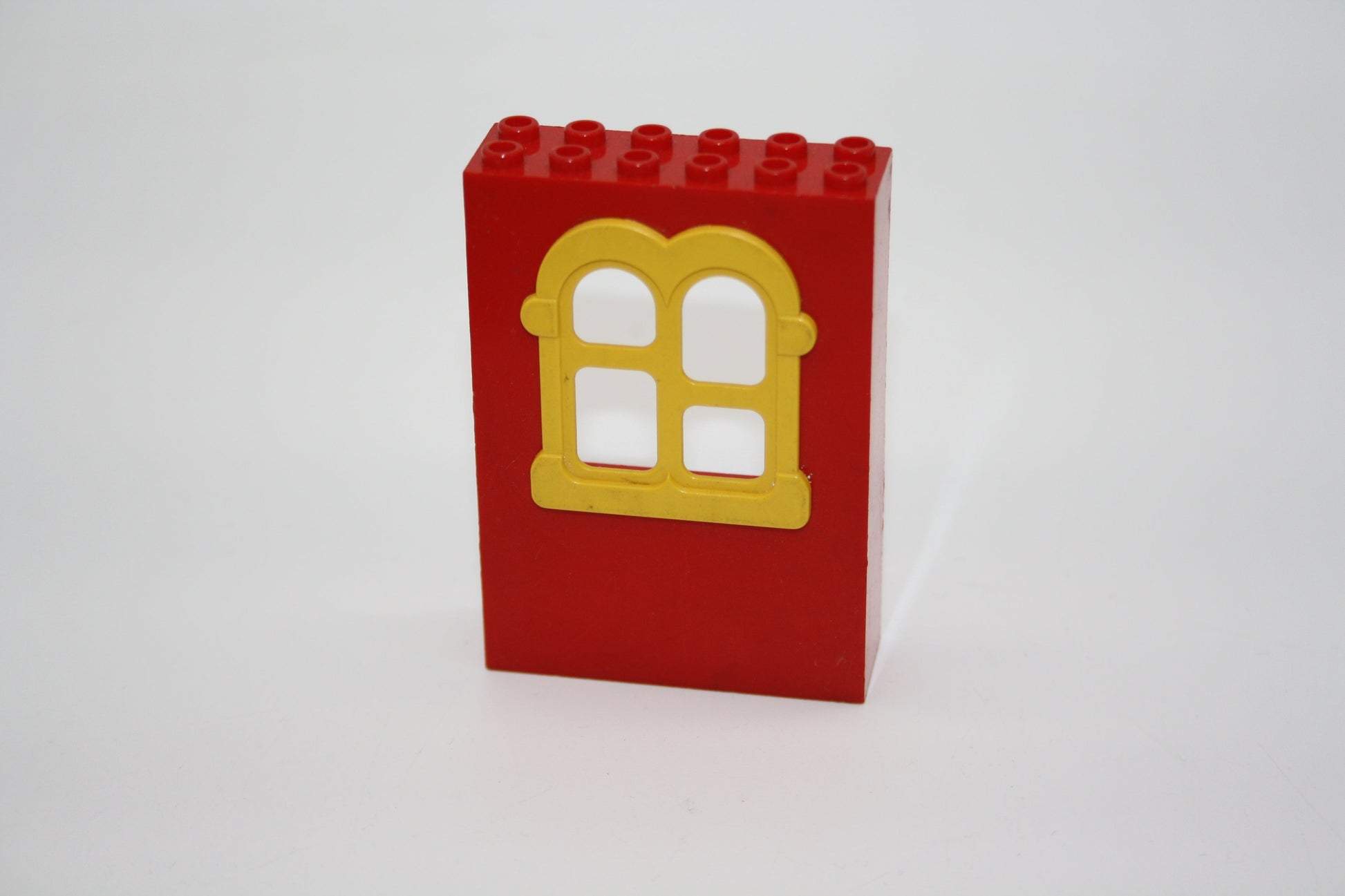 LEGO® Fabuland - Gebäudewand/Wand/Wände (2x6x7)- x635 x636 x637 - versch. Farben - rot-gelbes Doppelfenster
