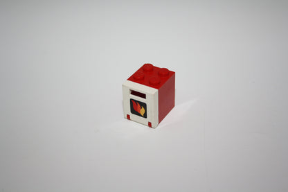 LEGO® - Kiste/Briefkasten/Tresor komplett 2x2x2 - versch. Farben - 4346 + 4345 - Kisten/Truhen - rot-weiß Feuerwehr