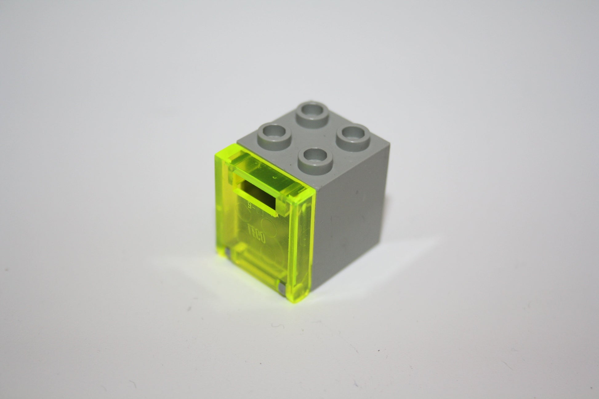 LEGO® - Kiste/Briefkasten/Tresor komplett 2x2x2 - versch. Farben - 4346 + 4345 - Kisten/Truhen - hellgrau-neon-gelbe