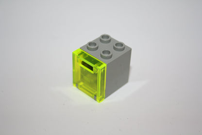 LEGO® - Kiste/Briefkasten/Tresor komplett 2x2x2 - versch. Farben - 4346 + 4345 - Kisten/Truhen - hellgrau-neon-gelbe
