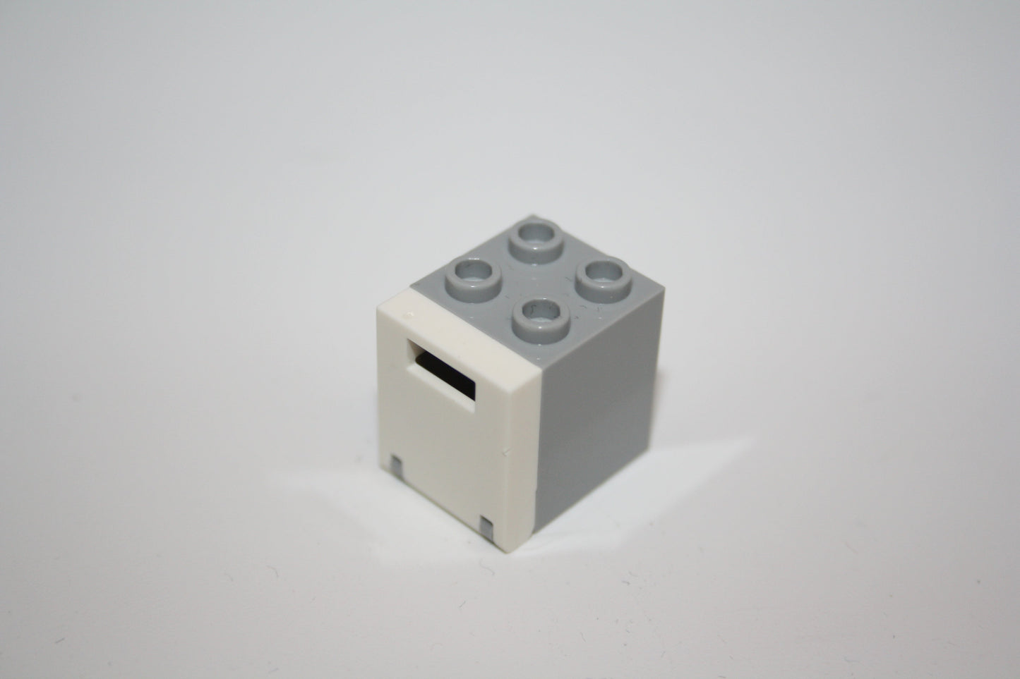 LEGO® - Kiste/Briefkasten/Tresor komplett 2x2x2 - versch. Farben - 4346 + 4345 - Kisten/Truhen - hellgrau-weiße Tür