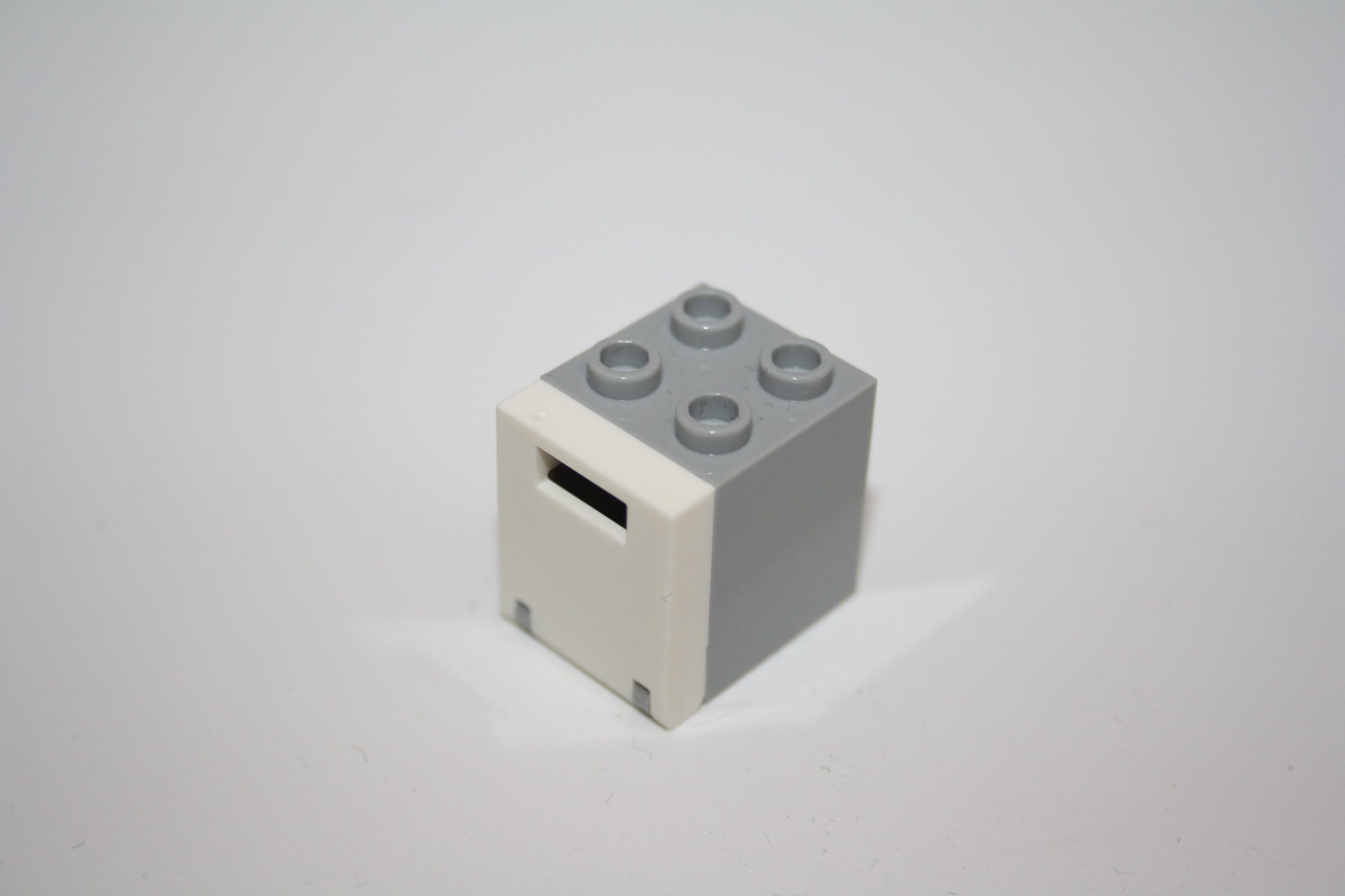 LEGO® - Kiste/Briefkasten/Tresor komplett 2x2x2 - versch. Farben - 4346 + 4345 - Kisten/Truhen - hellgrau-weiße Tür