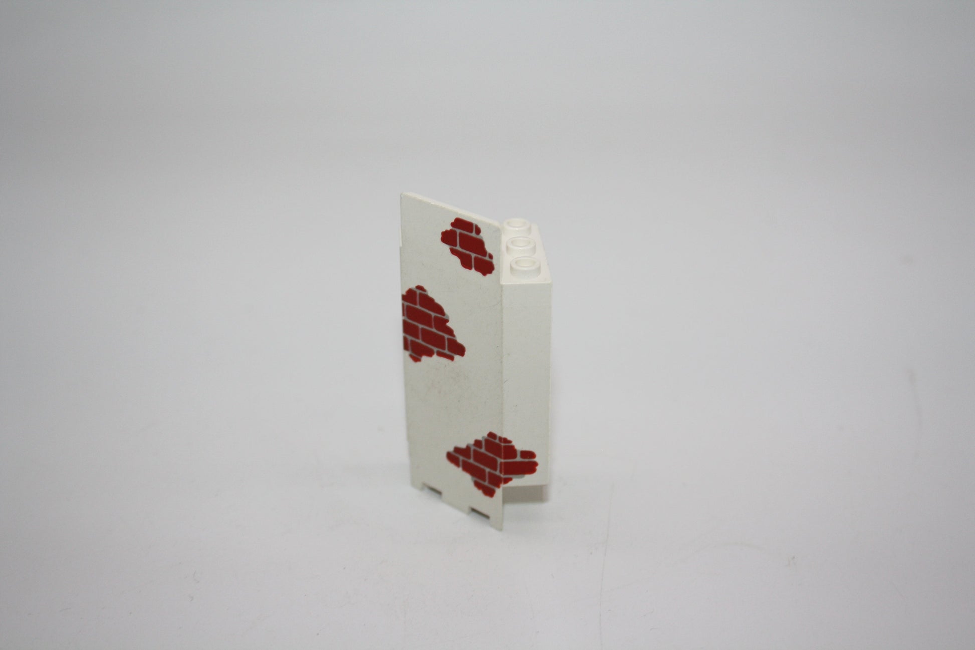 LEGO® - Paneel 3 x 3 x 6 Eckwand mit roten Ziegeln Streumuster - weiß - 2345pb02 - Burgteile - Burgteile