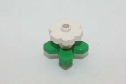 LEGO® - Pflanze - Alte Blume 2x2 gerundet - verschiedene Farben - 4728/4727 - Grünzeug/Blätter - 1x Bllüte mit Blätter