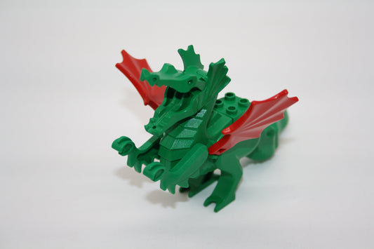 LEGO® Ritter/Castle - grüner Drache mit roten Flügeln - Figuren/Minifiguren - Figuren