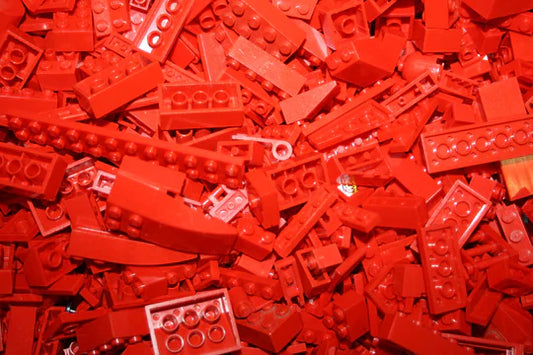 LEGO® - rot - Farblich sortiert - 100g-5000g - Nach Gewicht