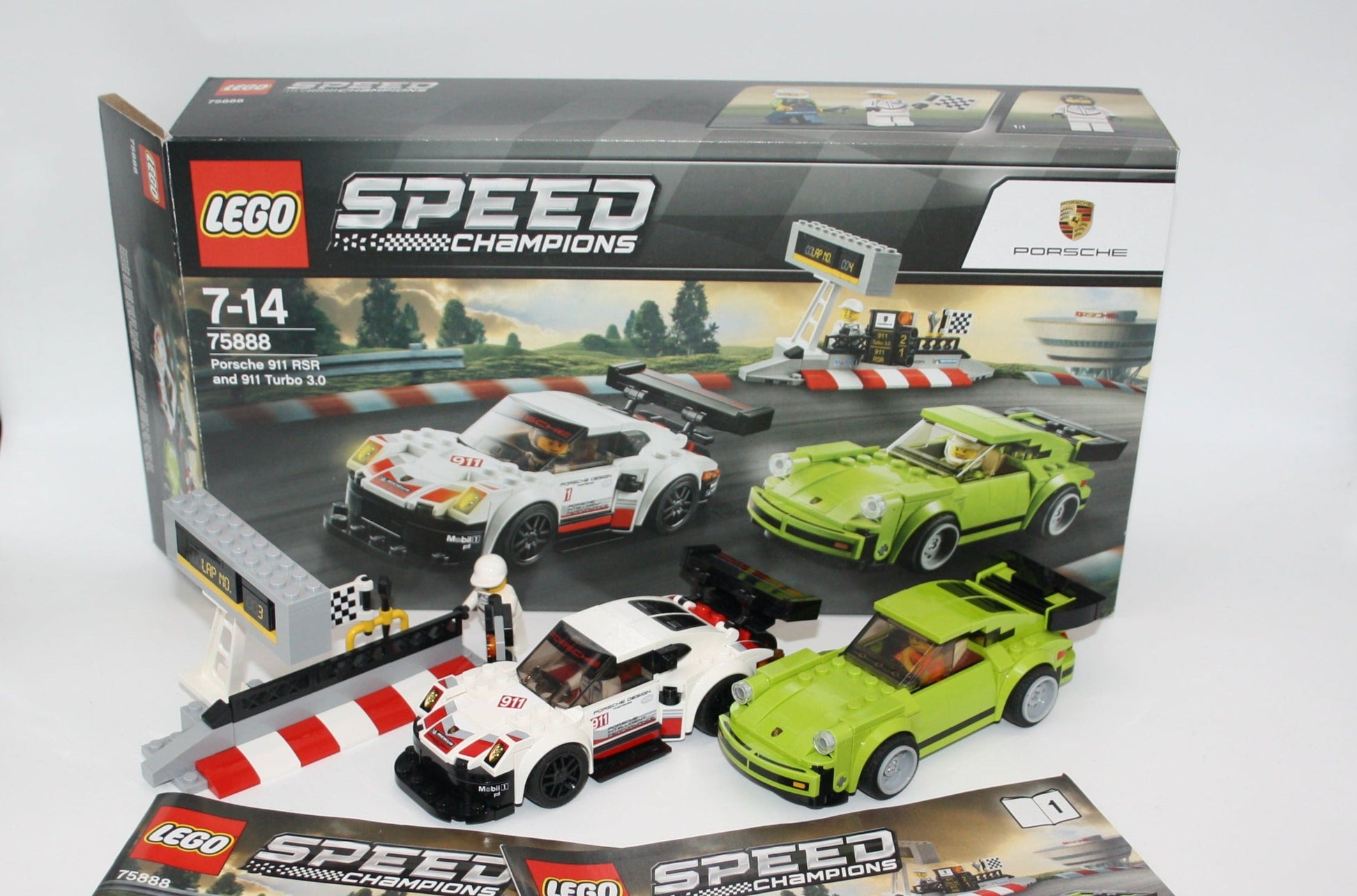 LEGO® Speed Champions - Set 75888 Porsche 911 RSR und 911 Turbo 3.0 + BA & OVP - Minecraft