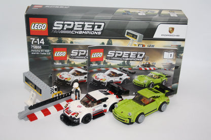 LEGO® Speed Champions - Set 75888 Porsche 911 RSR und 911 Turbo 3.0 + BA & OVP - Minecraft