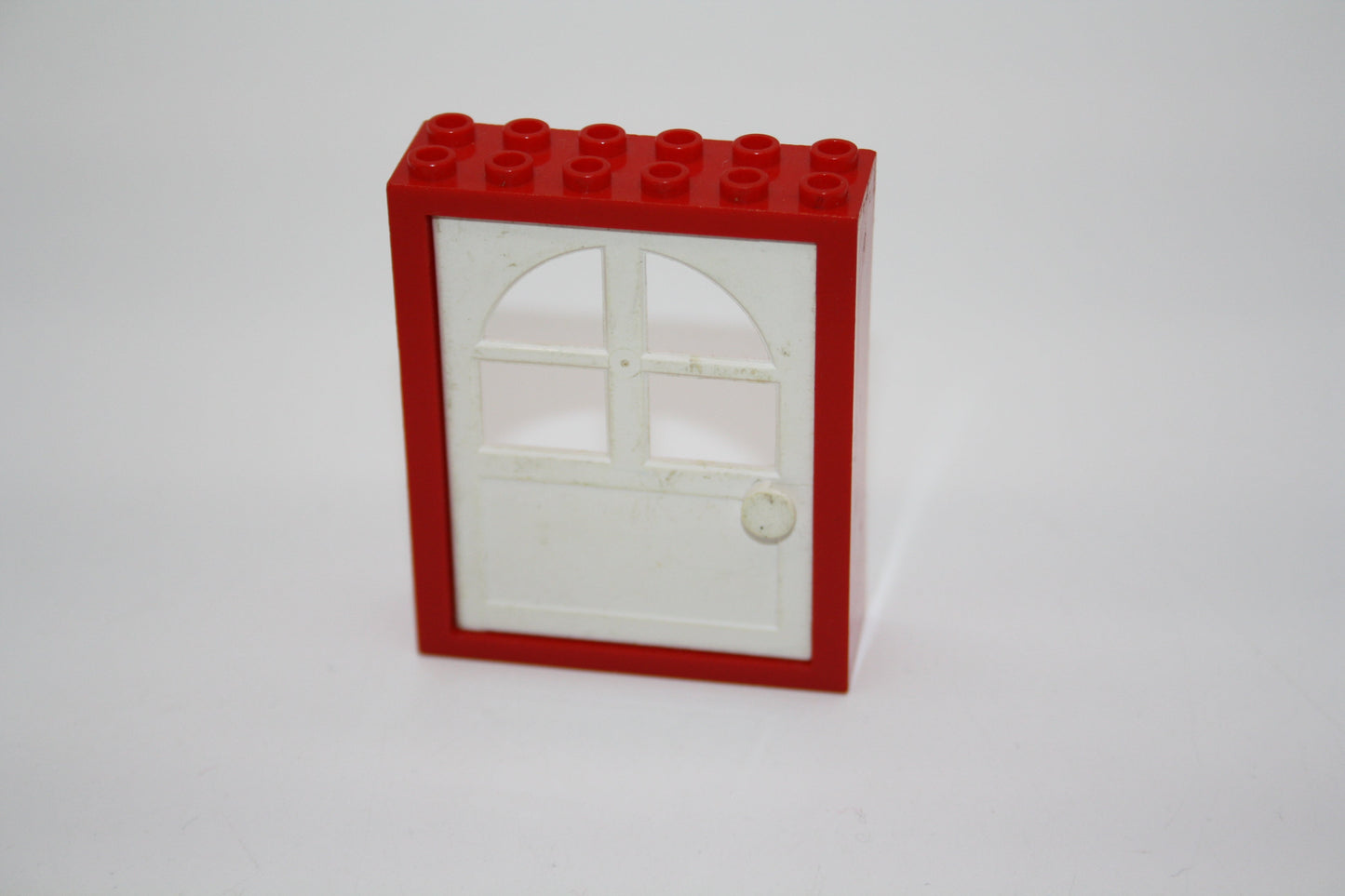 LEGO® - Tür (2x6x6) Tür mit Bogenfenster - 6235c - versch. Farben - roter Rahmen-weiße Tür - Einzelteile - Accessoires