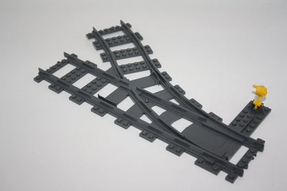 LEGO® - Weichen mit Stellstein - versch. Seiten - Schienen - Eisenbahn - rechts - Schienen