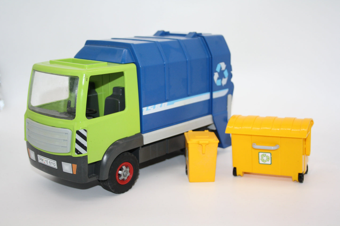 Playmobil® - Müllabfuhr/Müllwagen m. zwei Tonnen - grüne Kabine - Playmobil - Fahrzeuge