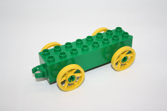 Duplo - Fahrwerk für Kutschen - grün/gelb - Ersatzteile