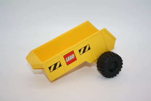 Duplo - Auflieger/Kippwanne/Ladefläche mit breiten Reifen - gelb  - Anhänger - LKW - Fahrzeuge