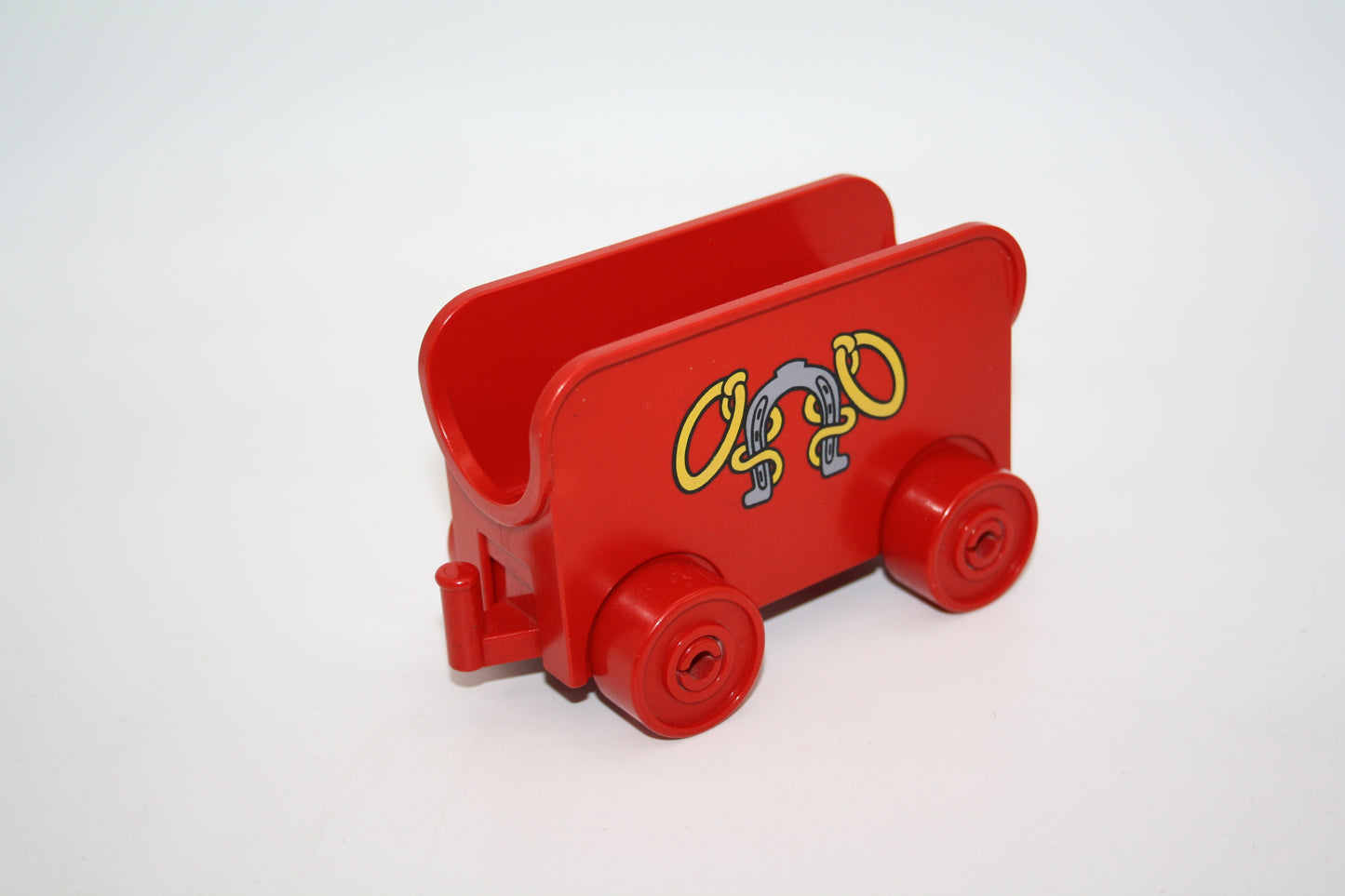 Duplo - Retro Pferdeanhänger/Tiertransporter - rot - Anhänger - Fahrzeuge