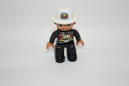 Duplo - Feuerwehrmann - neue Serie - weißer Helm - Feuerwehr - Figur