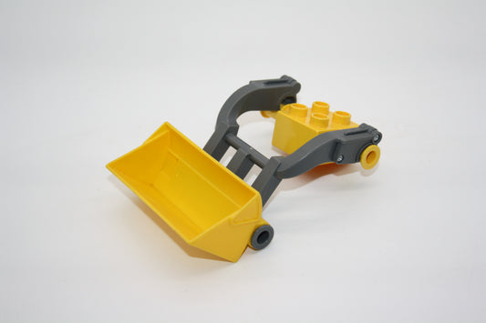 Duplo - Schaufel/Baggerschaufel m. Halterung - gelb/grau - Ersatzteil