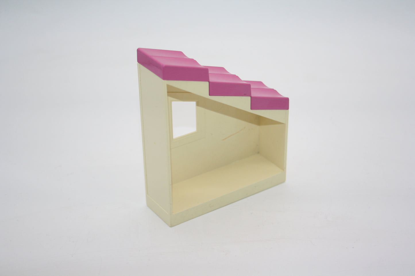 Duplo - Retro/Vintage Puppenhaus Dach/Schrägdach/Dachboden - weiß/rosa - große Teile