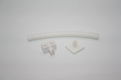 LEGO® - Lüftung/Schlauch/Plastikschlauch mit Fliese und 1x2 Stein mit Stift - weiß - Ersatzteile