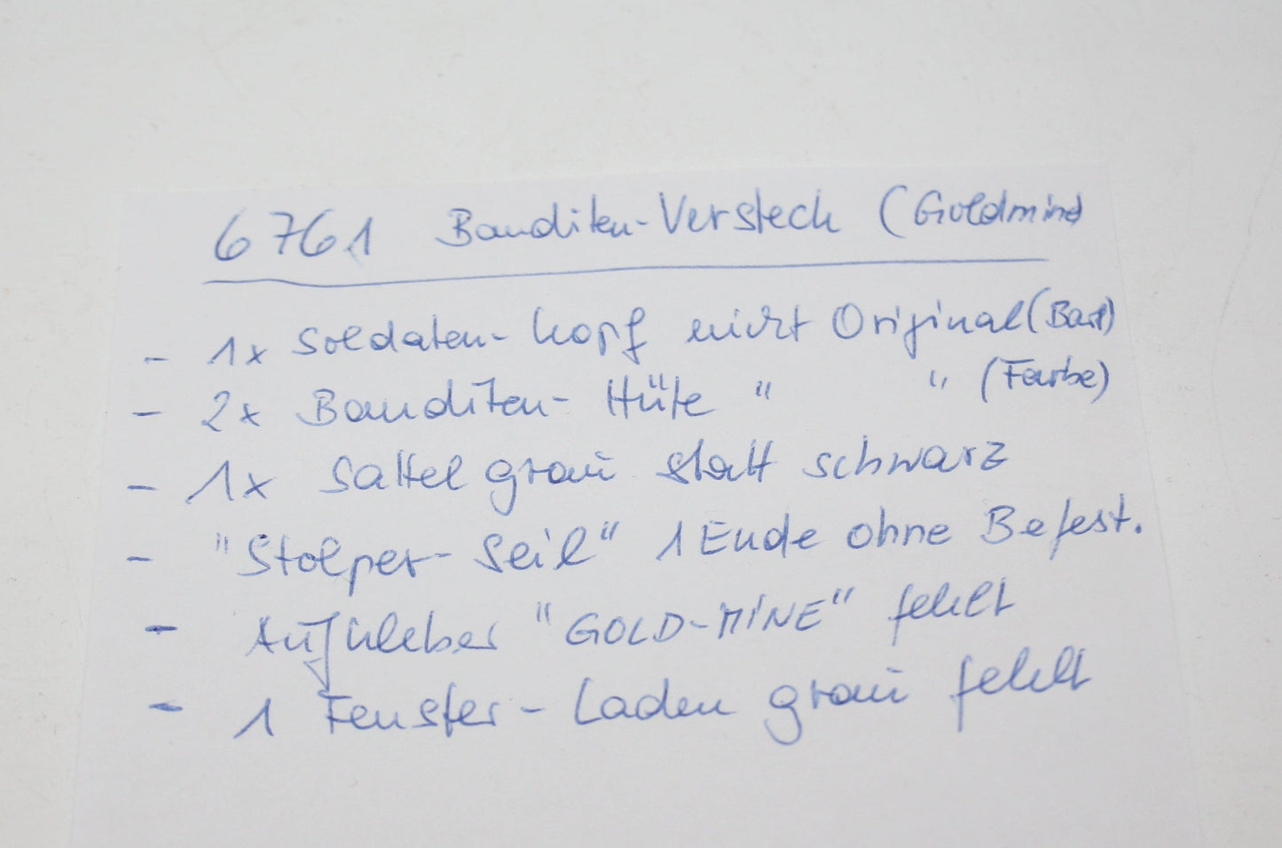 LEGO® Western Set - 6761 Goldmine Bandits Secret Hideout - (Unvollständig)