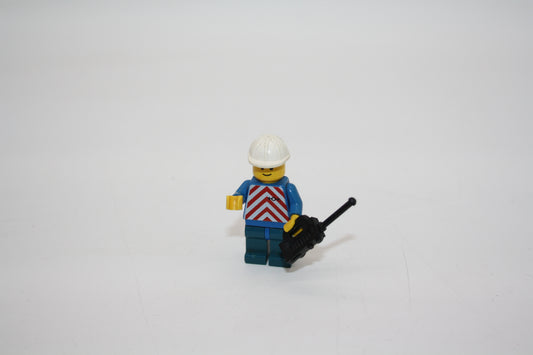 LEGO® System - Bahnarbeiter - blaue Hose - gestreiftes Oberteil - Minifigur - aus 4563