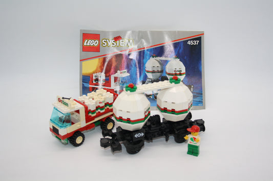 LEGO® Eisenbahn 9V - 4537 Octan Twin Tank Transportwagen/Waggon/Wagon - Sets - inkl. BA