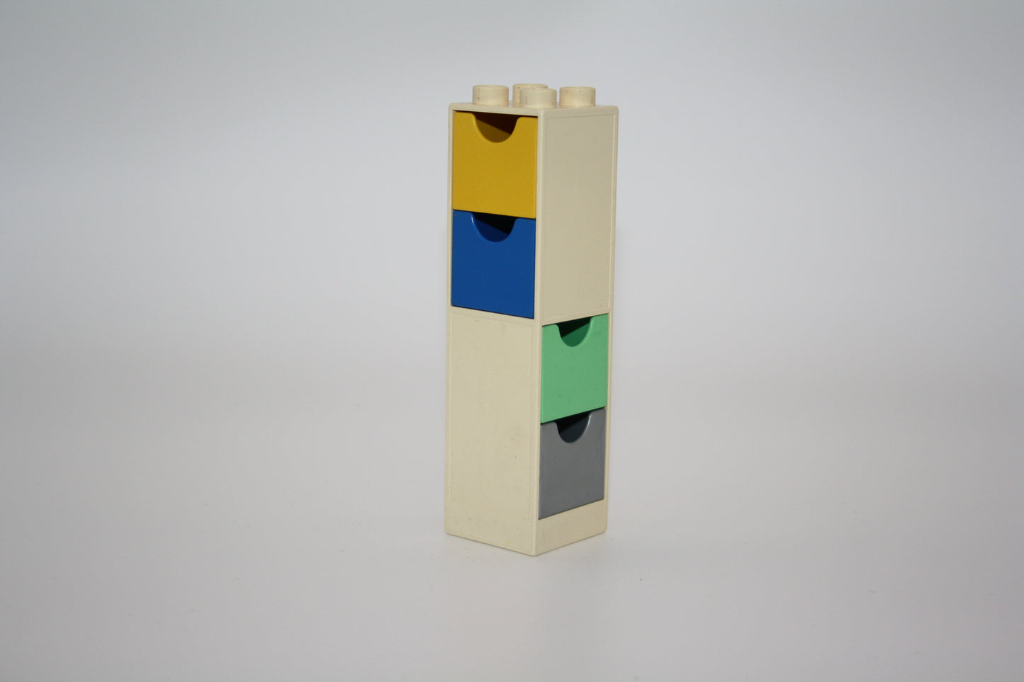 Duplo - Säulen/Eckwände mit Schubladen - versch. Farben - Einrichtung - Bauelement - Zusammengebaut