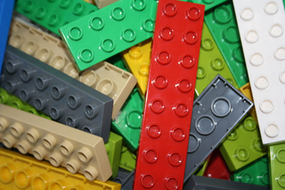 Duplo - 16er Plättchen/2x8 Platten  - versch. Farben - Bauplatten - Grundplatten