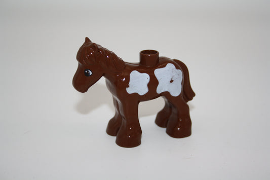 Duplo - Pony braun m. weißen Flecken - Pferd - Tiere - Bauernhof