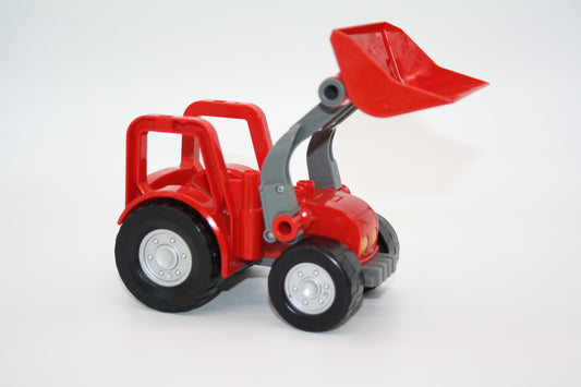 Duplo - Traktor/Trecker mit bew. Schaufel - rot - Bauernhof - Fahrzeuge