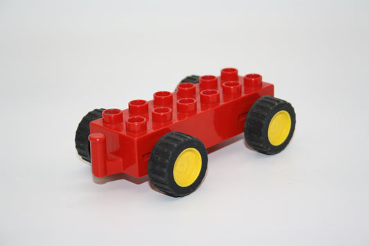 Duplo - Fahrwerk mit Rückziehmotor - rot - Fahrwerke - Fahrzeuge