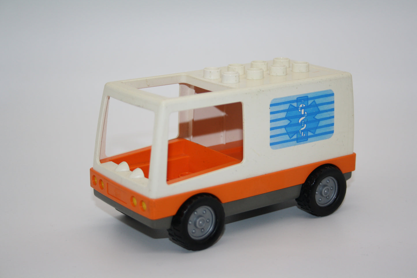 Duplo - alter Krankenwagen/Rettungswagen - weiß/orange - Auto/PKW - Fahrzeuge