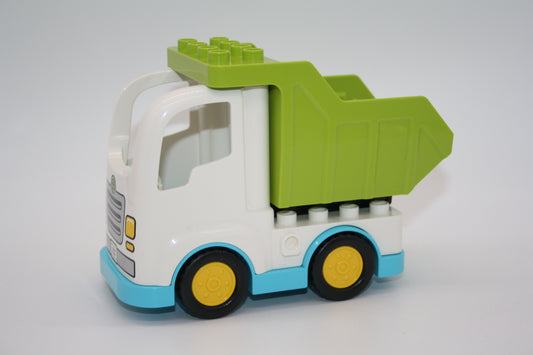 Duplo - Kipplaster mit Funktion - weiß/limettengrün - Baustelle - LKW/Lastwagen - Fahrzeuge