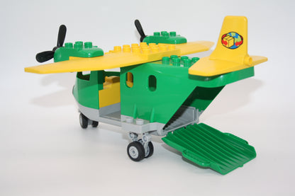Duplo - großes Frachtflugzeug - grün/gelb - Flieger/Flugzeug