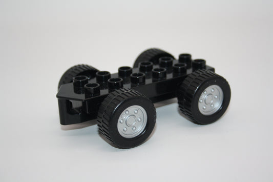 Duplo - Fahrwerk für Quads & Geländewagen (2x6 Noppen) - schwarz