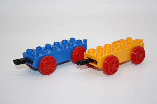 Duplo - Fahrwerke für Waggon/Wagon (2x6 Noppen) - versch. Farben - Eisenbahn