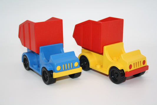 Duplo - Retro/Vintage Kipplaster - versch. Farben - Baustelle - LKW/Lastwagen - Fahrzeuge