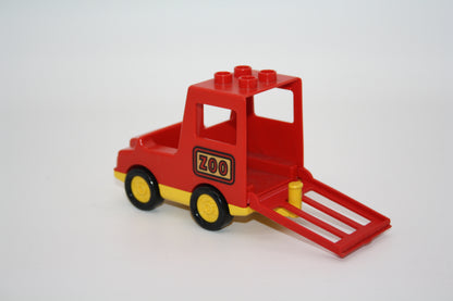 Duplo - Retro/Vintage Kastenwagen/Tiertransporter - rot - Zoo/Safari - Auto/PKW - Fahrzeuge