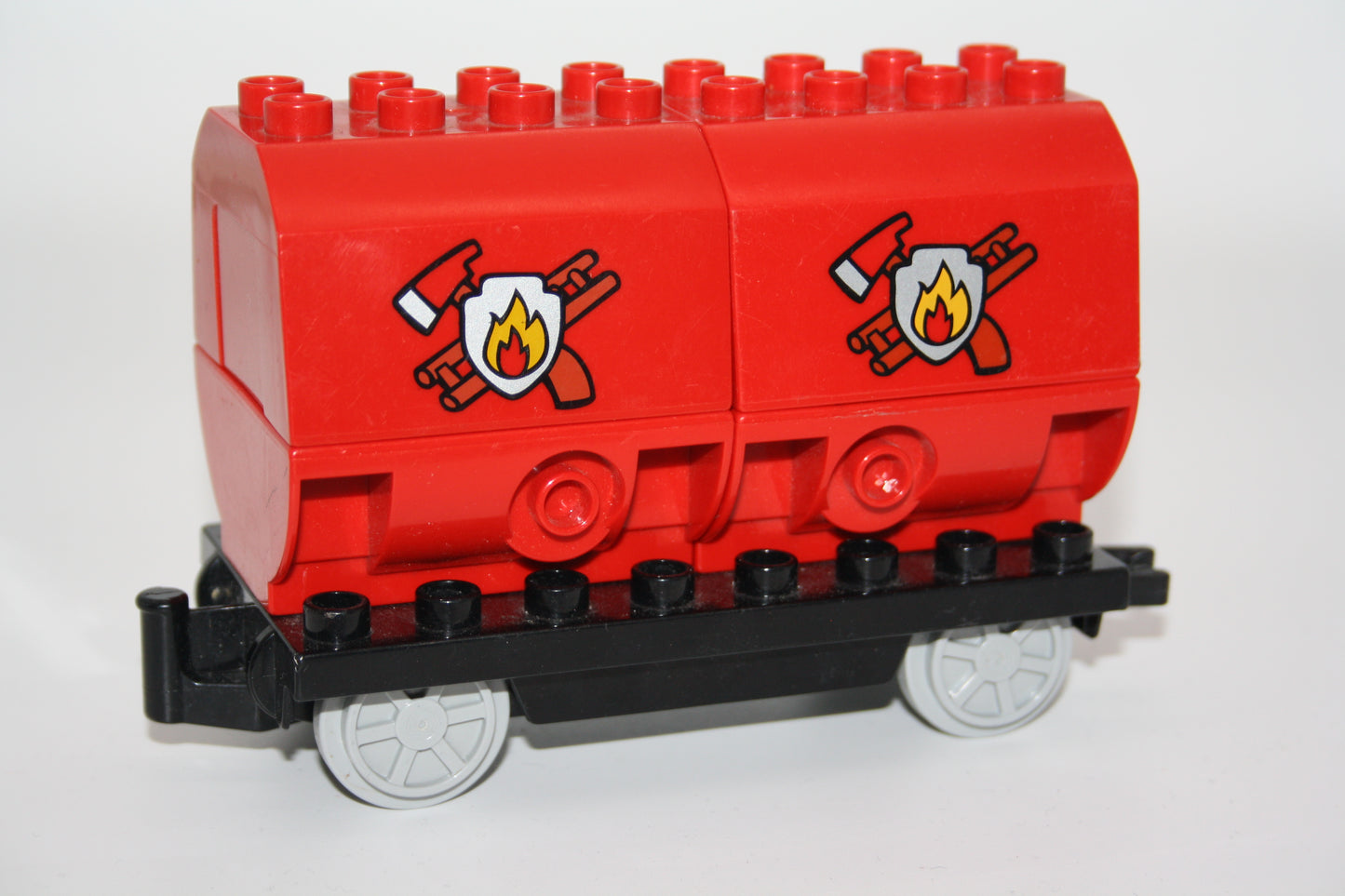 Duplo - Feuerwehr Tankwagen - rot - Feuerwehr - Eisenbahn - Wagon/Waggon