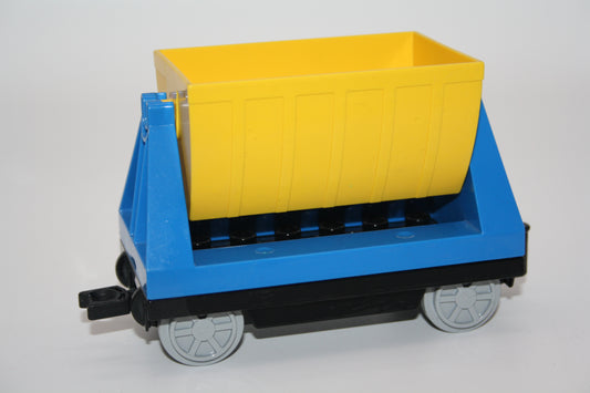 Duplo - Kipploren Wagen - blau/gelb - Eisenbahn - Wagon/Waggon