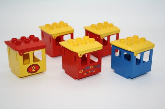 Duplo - Kabinen für Schiebeloks & Wagons/Waggons klein - vers. Farben - Eisenbahn