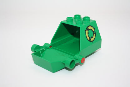 Duplo - Retro/Vintage Müllwagen Aufsatz - grün - Fahrzeuge - Ersatzteil
