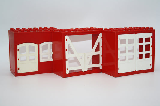 Duplo - Schuppen/Stall/Garage (4x8 Noppen) - rot - große Teile