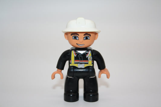 Duplo - Feuerwehrmann - weißer Helm - Feuerwehr - Figur