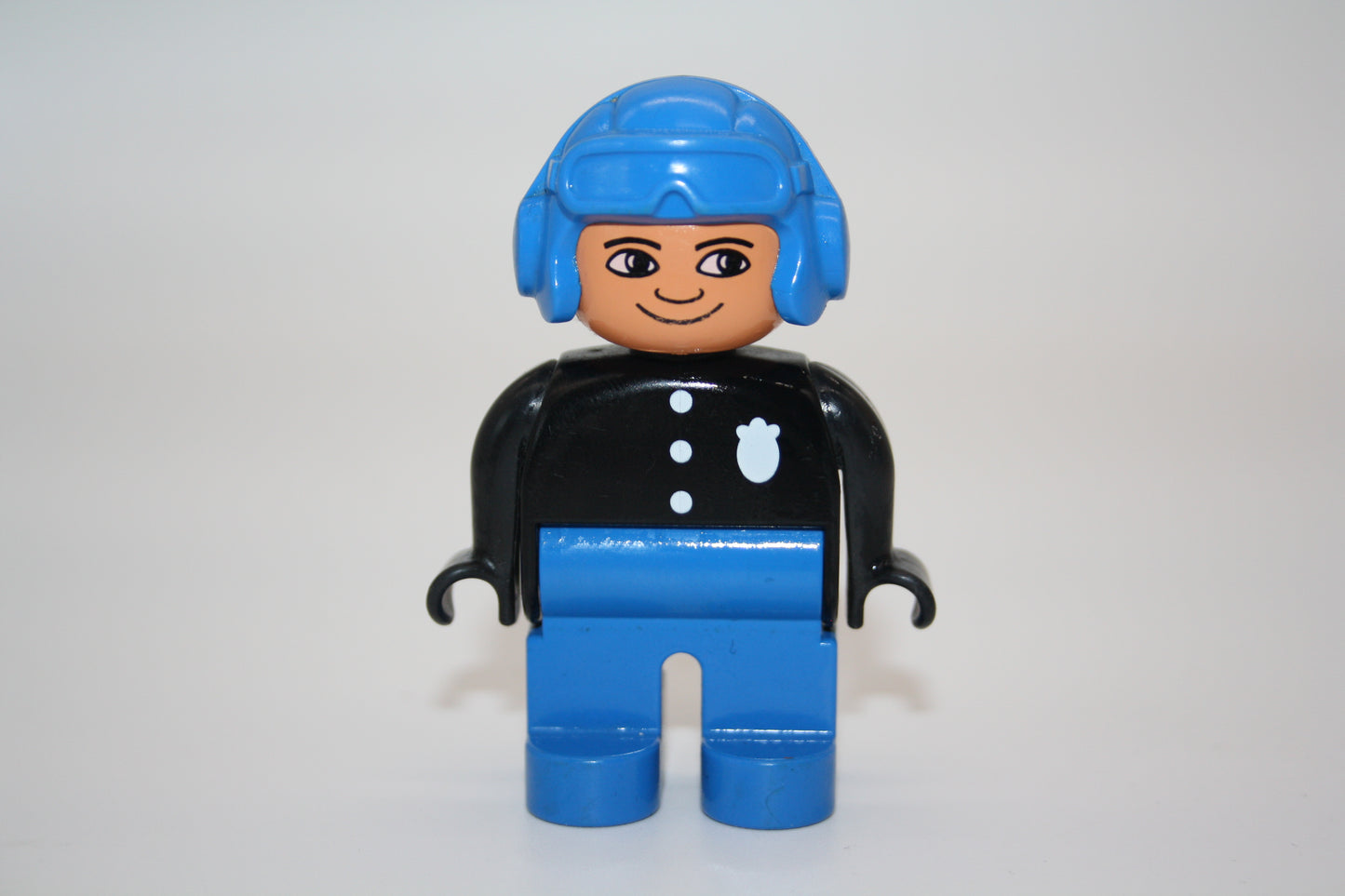 Duplo - Polizei Polizist alt - blauer Helm/graue Hose - Polizei - Figur