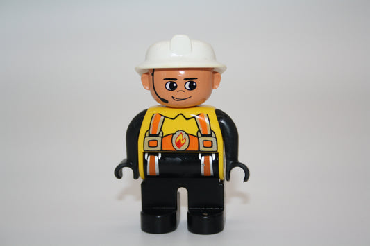 Duplo - Feuerwehrmann Einsatzleiter - weißer Helm - Feuerwehr - Figur