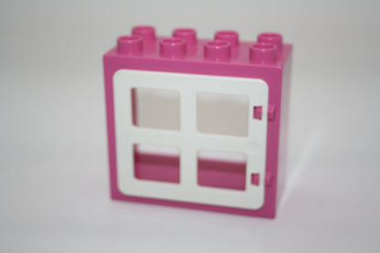Duplo - Fenster komplett mit Einsatz (2x4 Noppen) - versch. Farben - Fenster