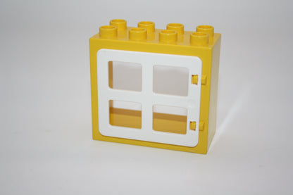 Duplo - Fenster komplett mit Einsatz (2x4 Noppen) - versch. Farben - Fenster