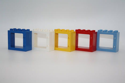 Duplo - Fensterrahmen (2x4 Noppen) - versch. Farben - Rahmen/Zargen