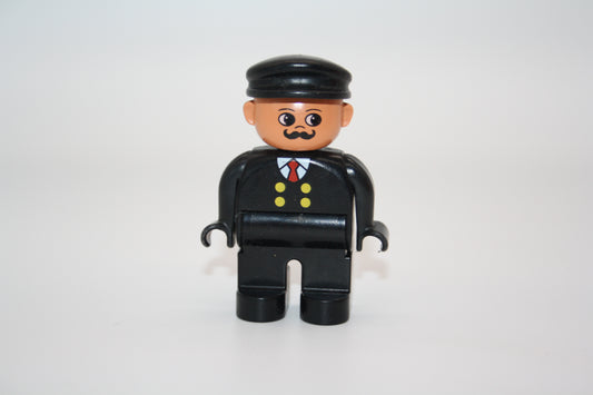 Duplo - Lokführer alt - schwarze Hose/schwarzes Hemd - Mann - Figur