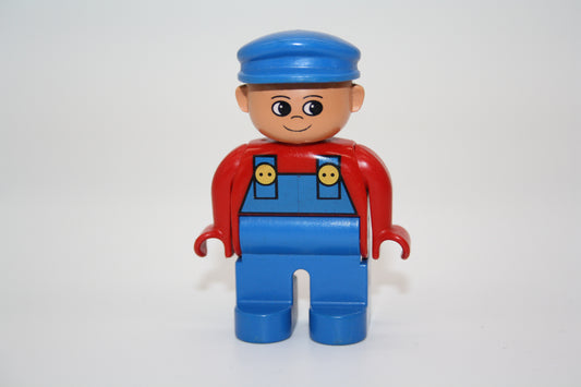 Duplo - Bauer - Landwirt - blaue Latzhose/rotes Hemd - Mann - Figur